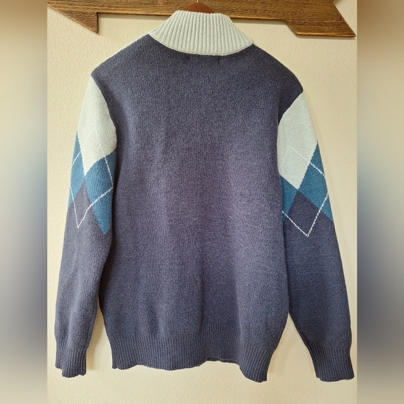 NWT PJ Paul Jones Mens Argyle 1/4 Zip Sweater. Size S - Picture 7 of 7
